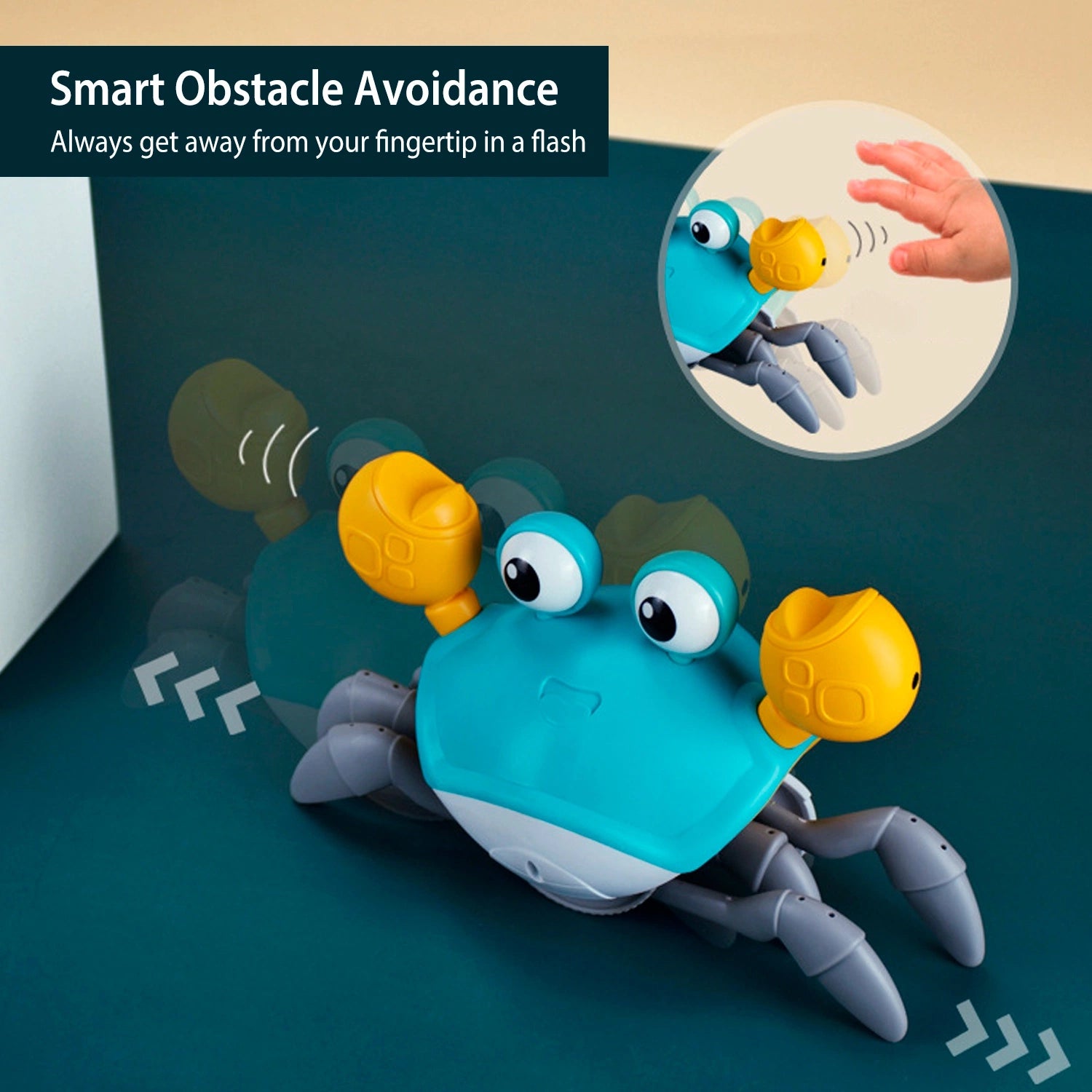 Baby Toy with Music, LED Lights, and Smart Obstacle Avoidance