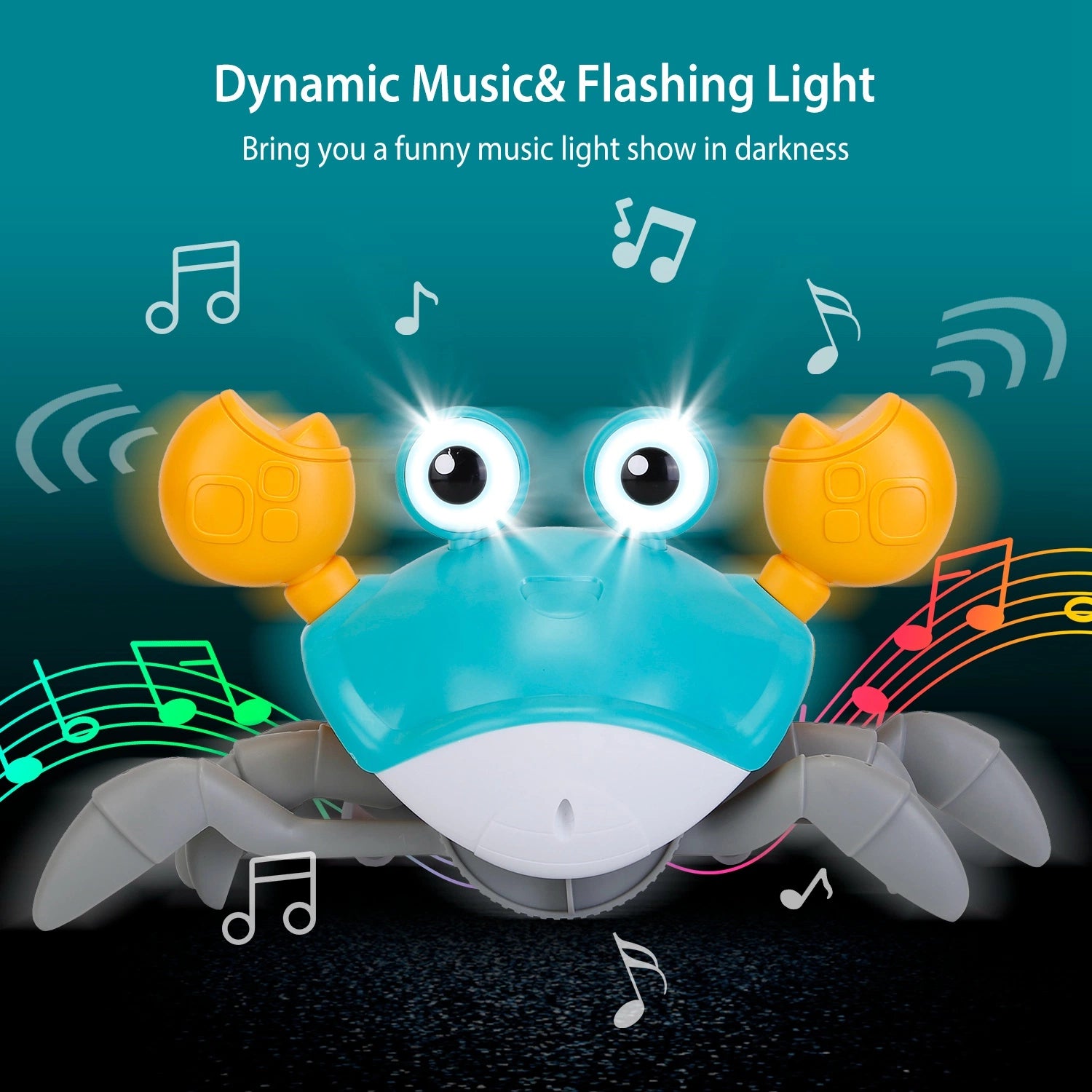 Baby Toy with Music, LED Lights, and Smart Obstacle Avoidance
