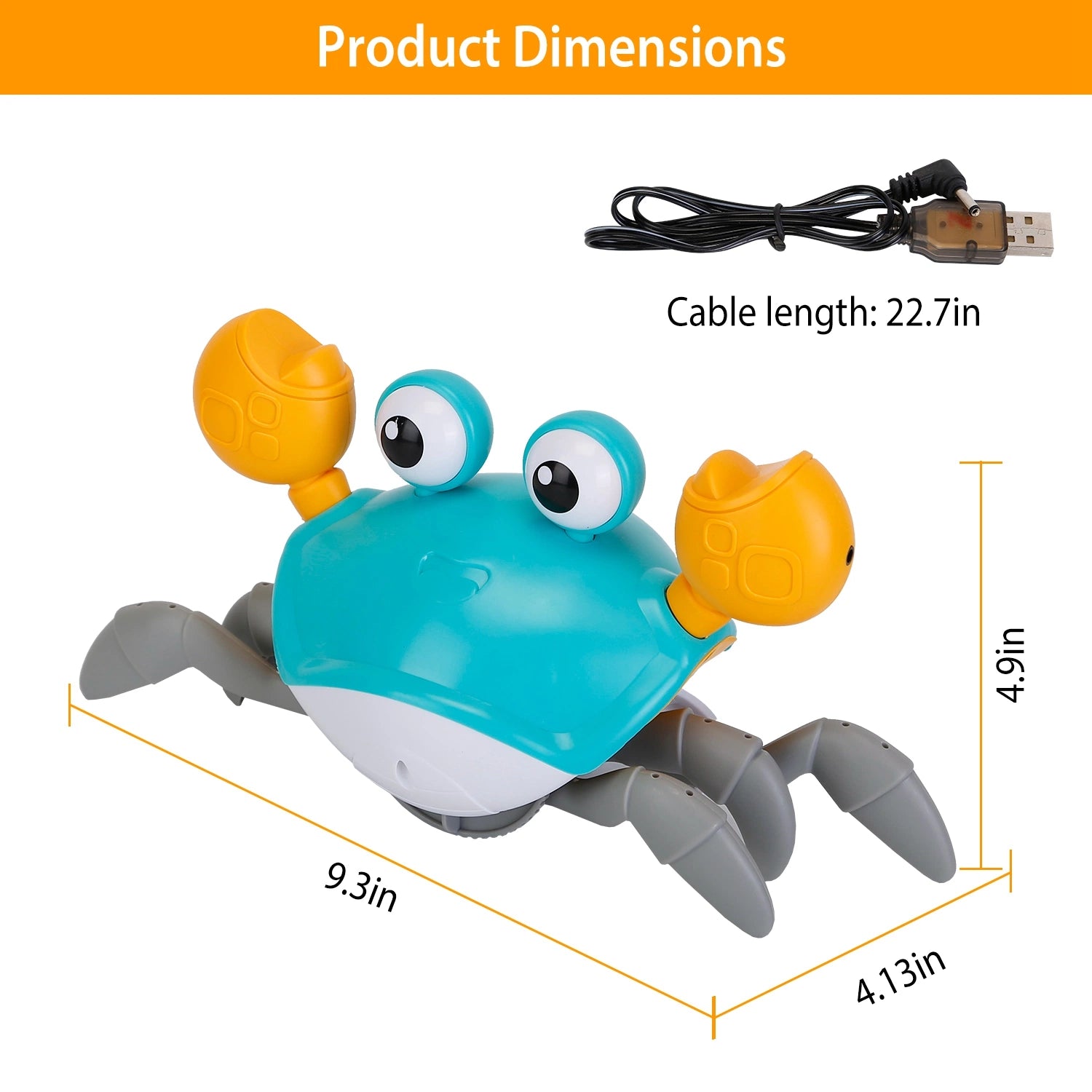 Baby Toy with Music, LED Lights, and Smart Obstacle Avoidance