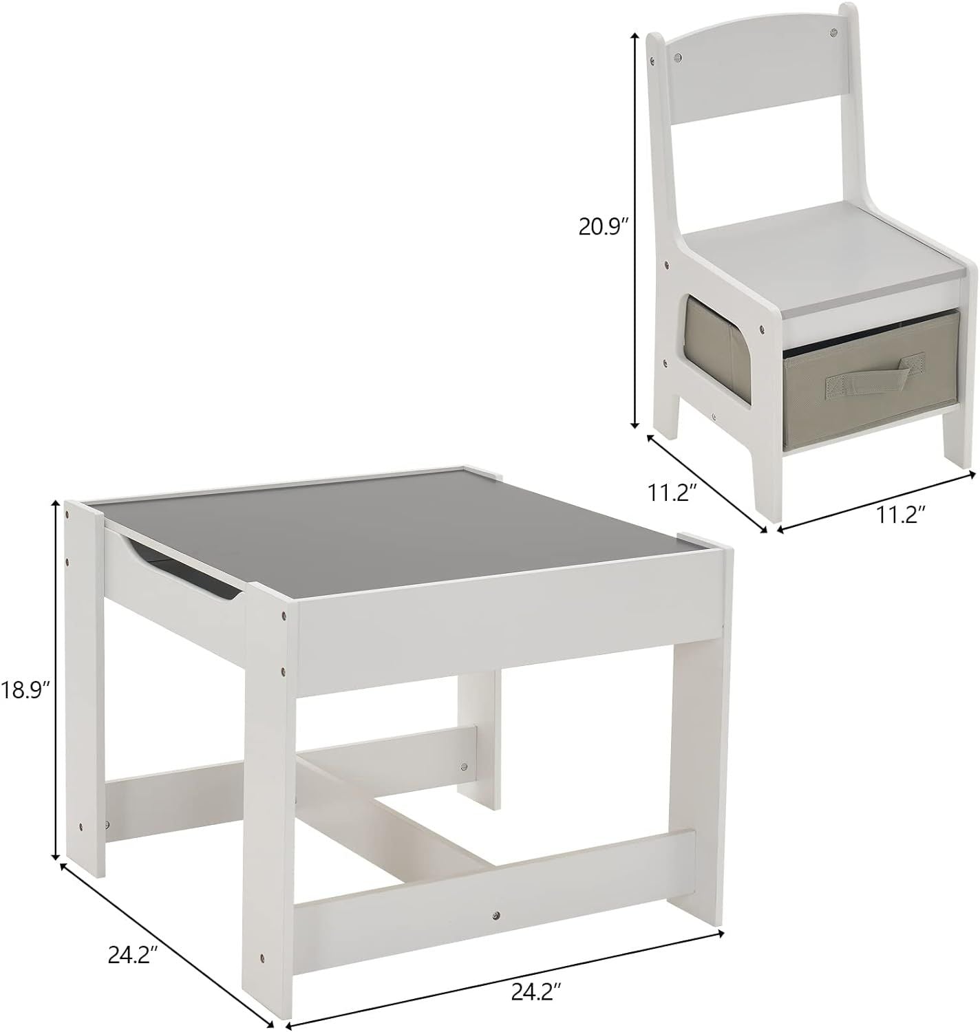 Kids Table and Chair Set with Storage,Table and Chairs for Kids 2-5, Toddler Table and Chair Set 2-4 Year Old, Toddler Activity Table, Table for Kids 2-5