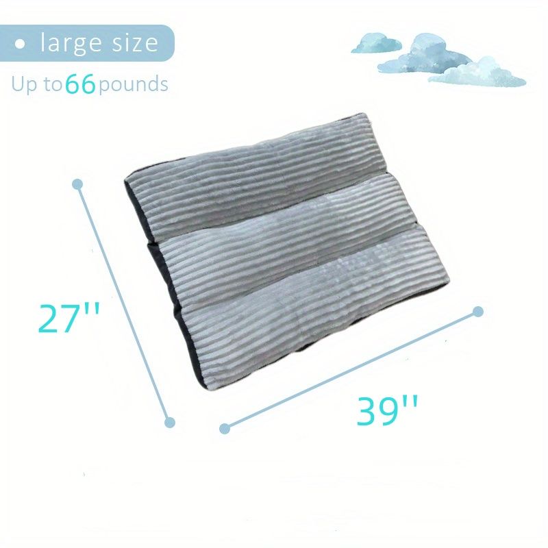 Soft and Comfortable Dog Mat - Washable, Removable Cover | Large Pet Mattress for Dogs up to 100 lbs | Floor Mat, Kennel Pad, or Bed