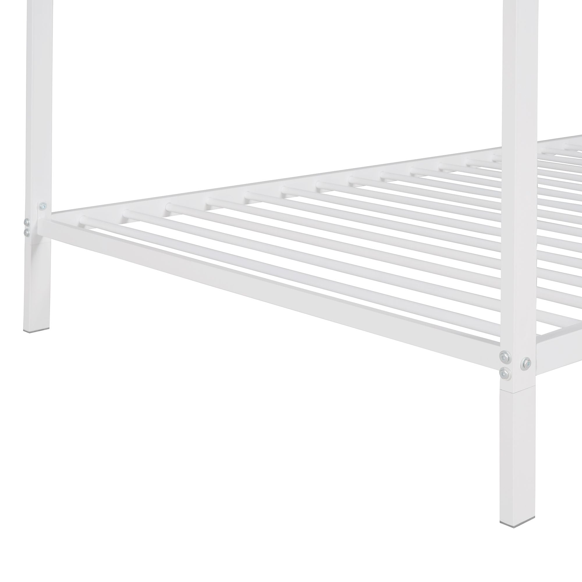 House Bed Frame Twin Size ; Kids Bed Frame Metal Platform Bed Floor Bed for Kids Boys Girls No Box Spring Needed
