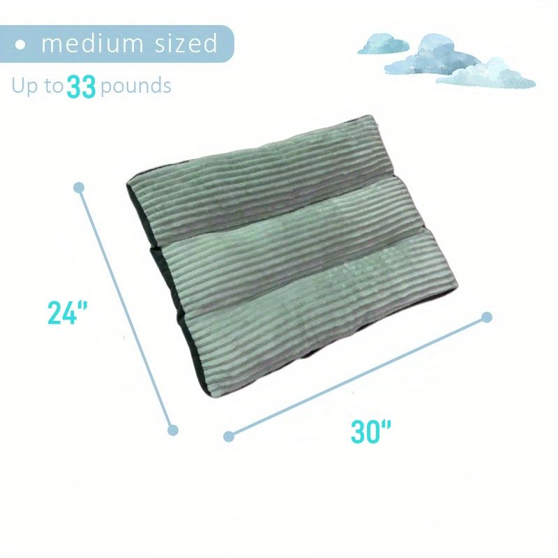 Soft and Comfortable Dog Mat - Washable, Removable Cover | Large Pet Mattress for Dogs up to 100 lbs | Floor Mat, Kennel Pad, or Bed