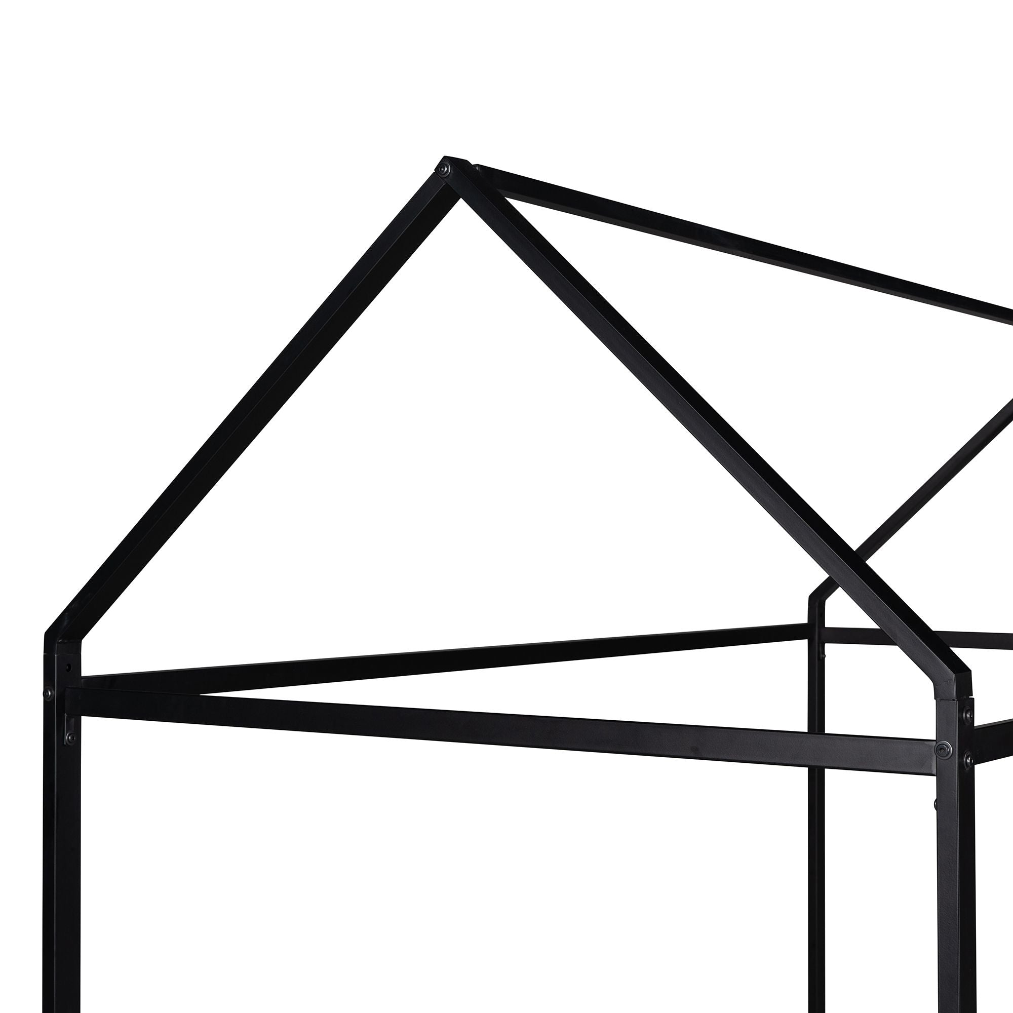 House Bed Frame Twin Size ; Kids Bed Frame Metal Platform Bed Floor Bed for Kids Boys Girls No Box Spring Needed