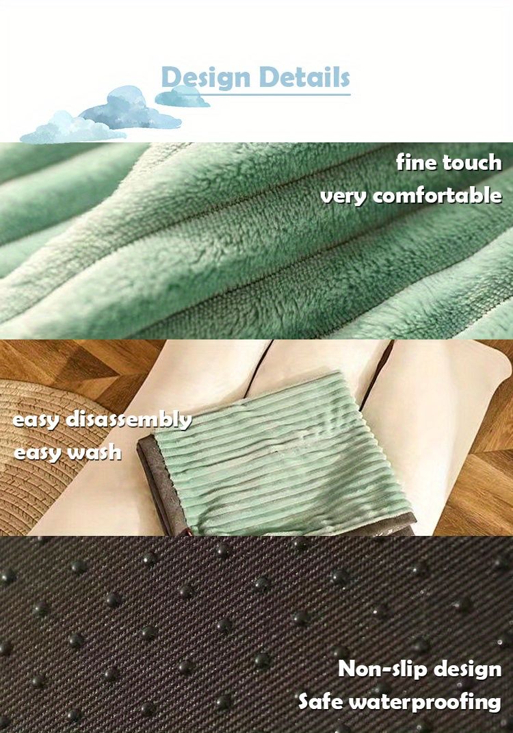 Soft and Comfortable Dog Mat - Washable, Removable Cover | Large Pet Mattress for Dogs up to 100 lbs | Floor Mat, Kennel Pad, or Bed