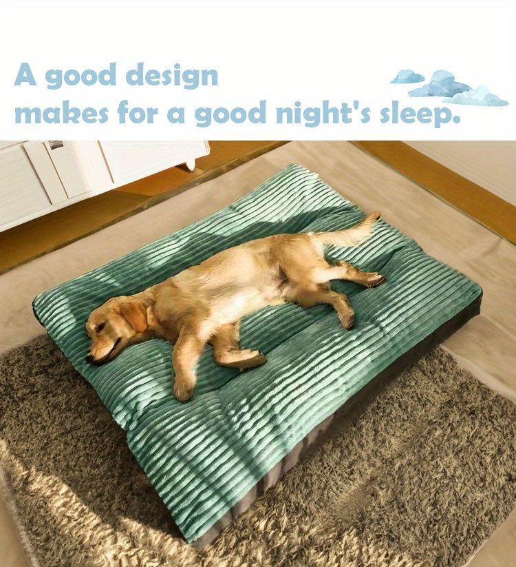 Soft and Comfortable Dog Mat - Washable, Removable Cover | Large Pet Mattress for Dogs up to 100 lbs | Floor Mat, Kennel Pad, or Bed