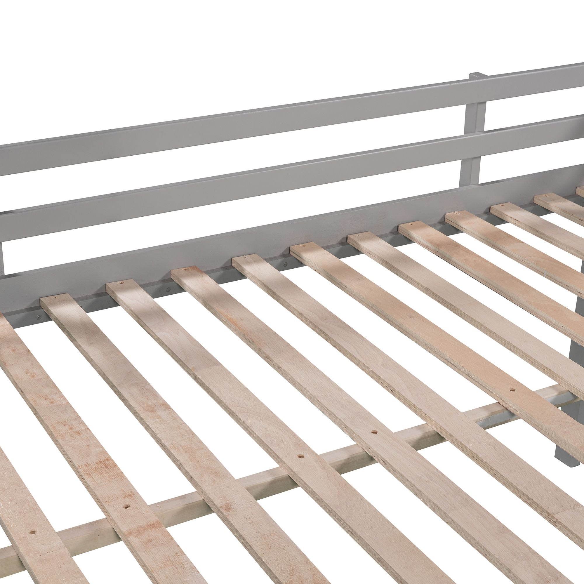 Full size Loft Bed Wood Bed with Slide; Stair and Chalkboard