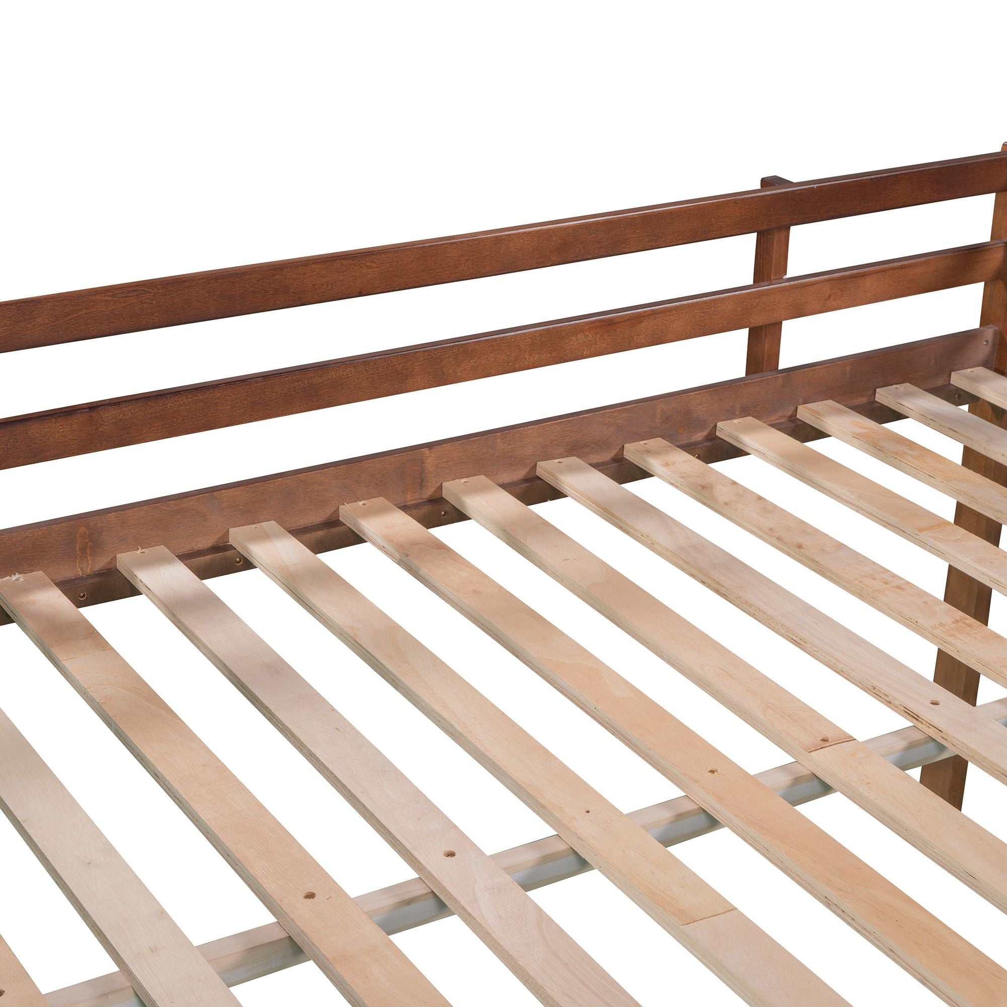 Full size Loft Bed Wood Bed with Slide; Stair and Chalkboard
