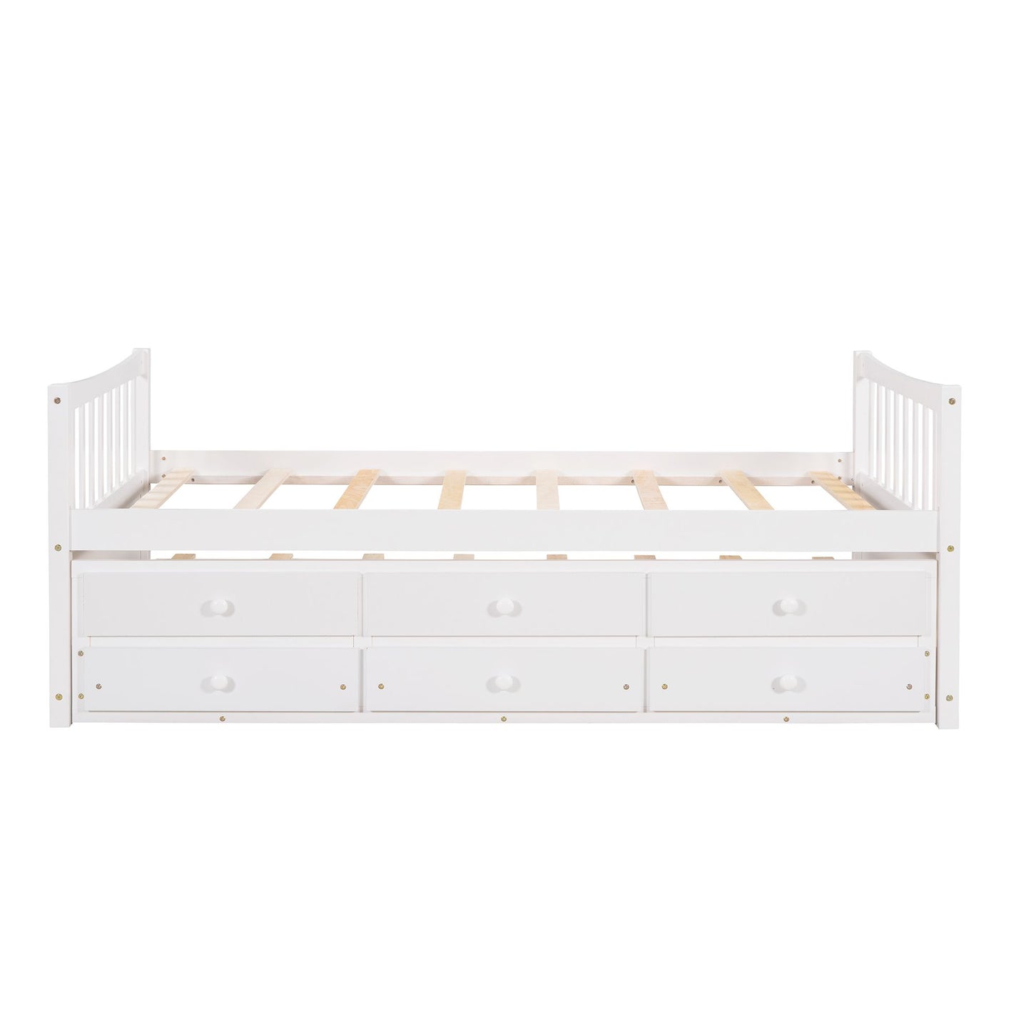 Daybed with Trundle and Drawers; Twin Size