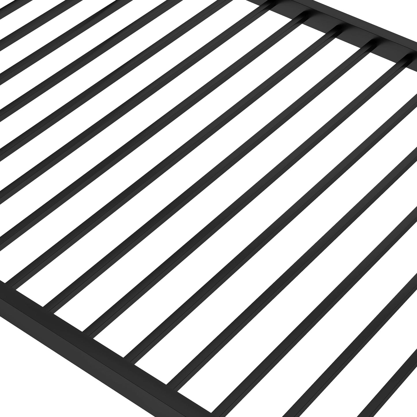 Twin over Twin Metal Bunk Bed; Low Bunk Bed with Ladder