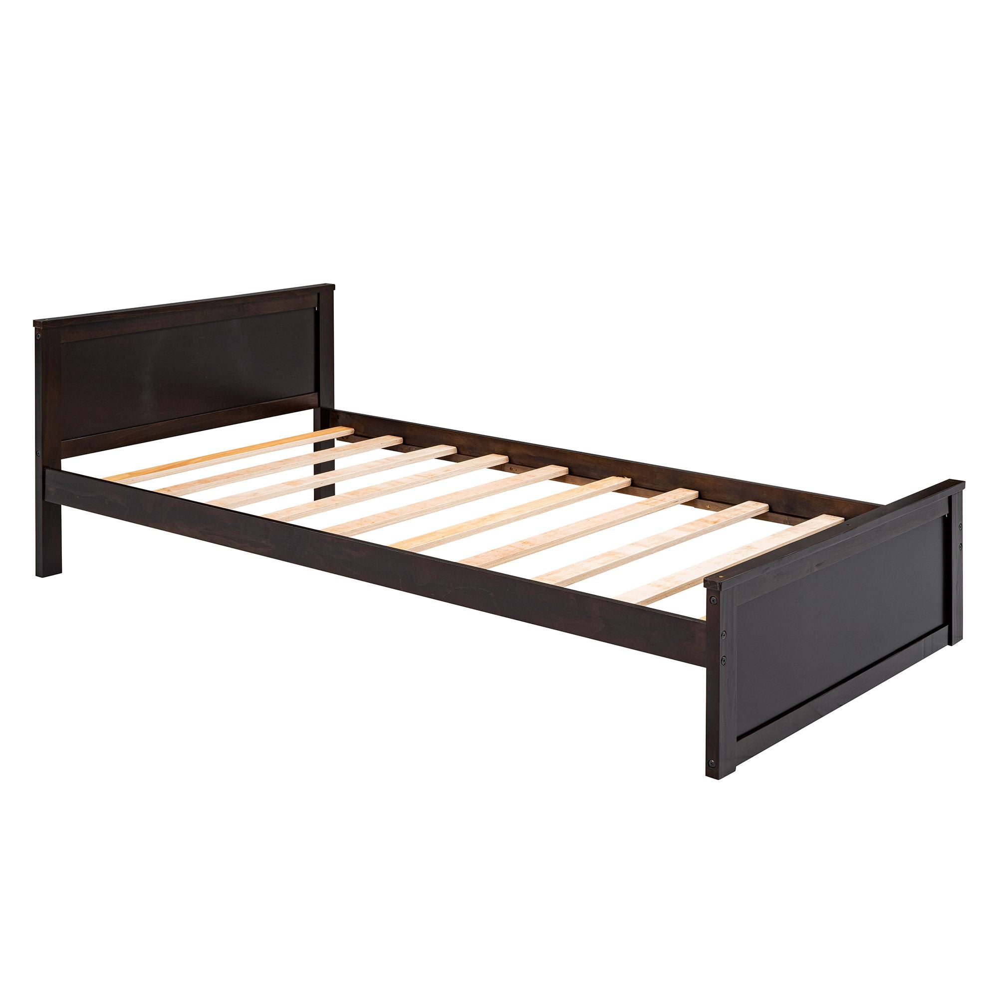 Twin size Loft Bed with a Stand-alone bed; Shelves; Desk; and Wardrobe