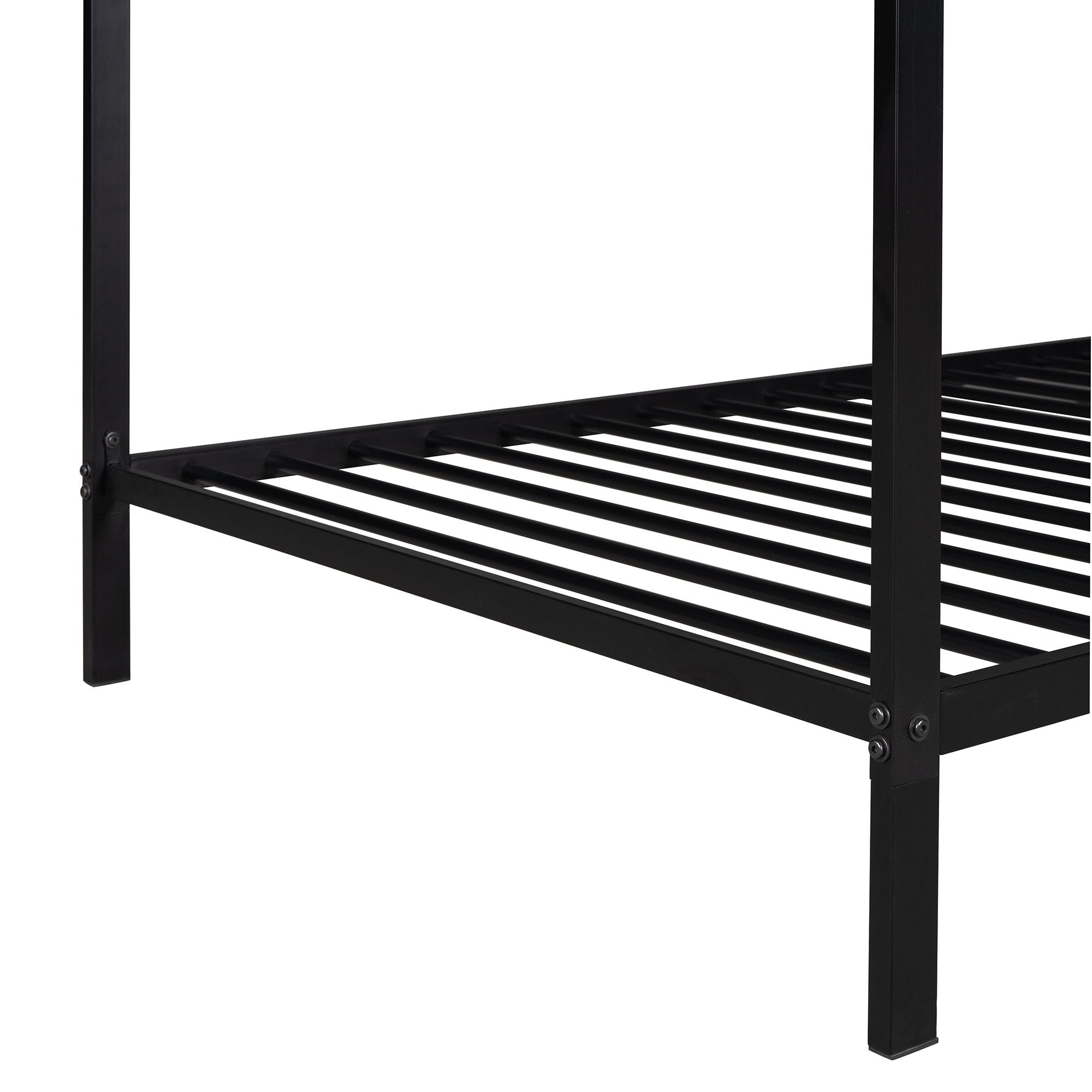 House Bed Frame Twin Size ; Kids Bed Frame Metal Platform Bed Floor Bed for Kids Boys Girls No Box Spring Needed