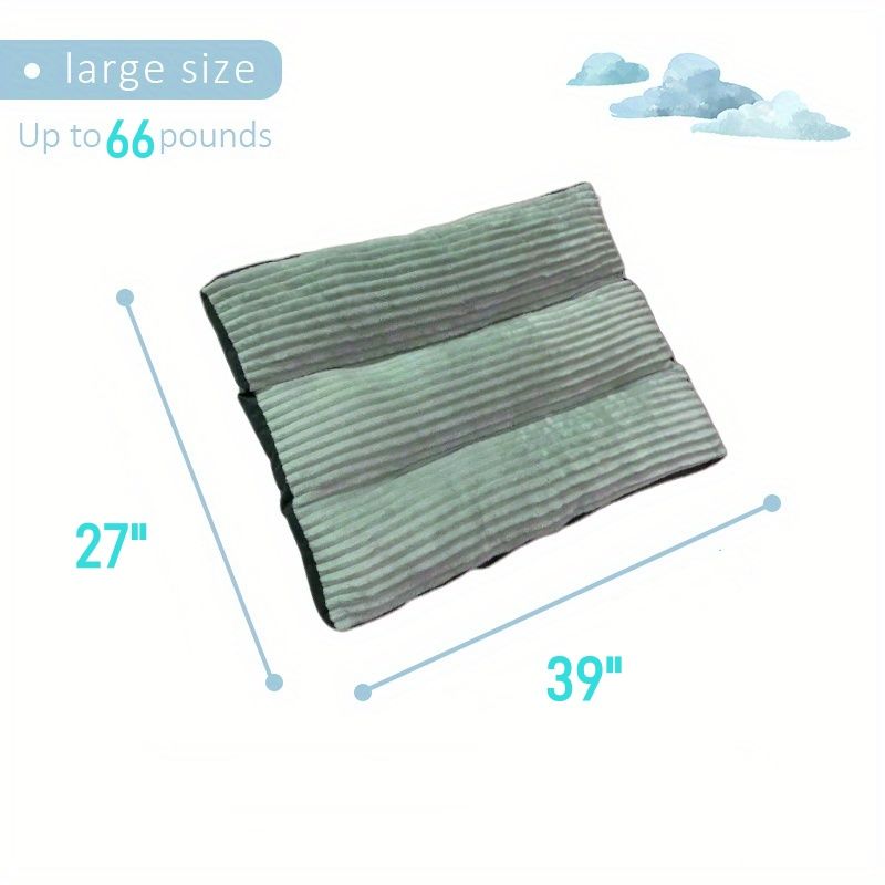 Soft and Comfortable Dog Mat - Washable, Removable Cover | Large Pet Mattress for Dogs up to 100 lbs | Floor Mat, Kennel Pad, or Bed