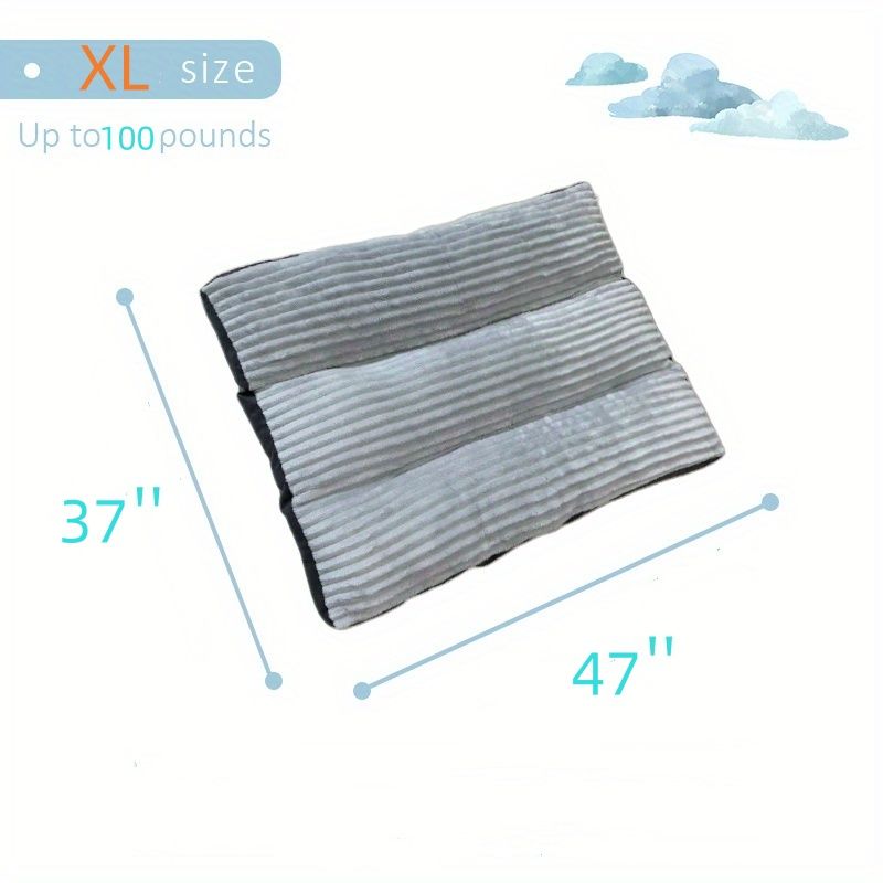 Soft and Comfortable Dog Mat - Washable, Removable Cover | Large Pet Mattress for Dogs up to 100 lbs | Floor Mat, Kennel Pad, or Bed