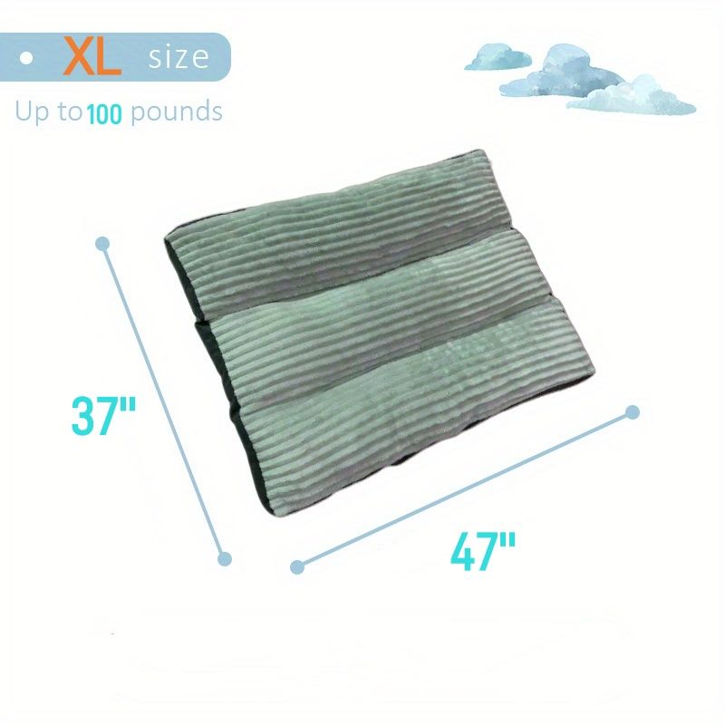 Soft and Comfortable Dog Mat - Washable, Removable Cover | Large Pet Mattress for Dogs up to 100 lbs | Floor Mat, Kennel Pad, or Bed