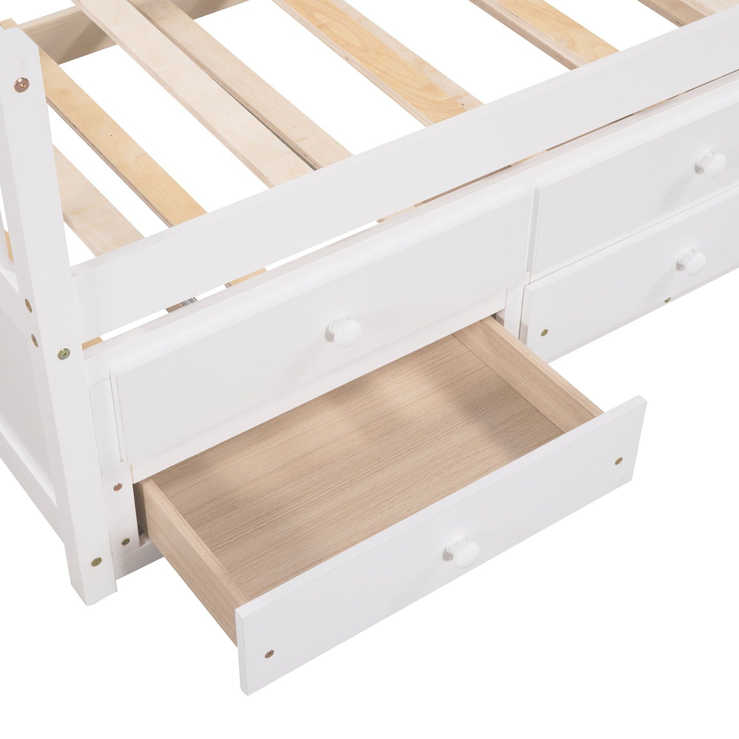 Daybed with Trundle and Drawers; Twin Size