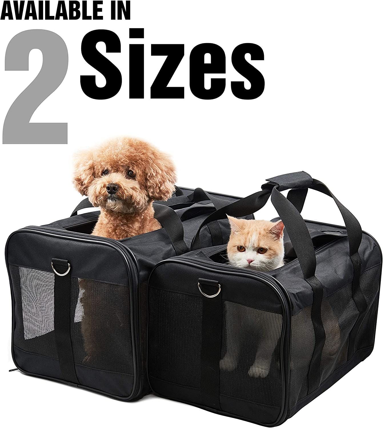 ScratchMe Soft Sided Pet Travel Carrier - Portable, Collapsible Bag for Cats, Small Dogs, Kittens & Puppies | Durable, Airline Approved, Travel-Friendly & Comfortable