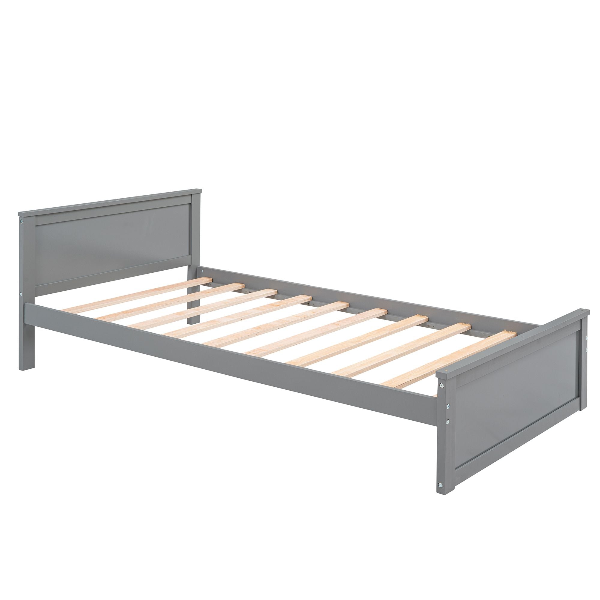 Twin size Loft Bed with a Stand-alone bed; Shelves; Desk; and Wardrobe
