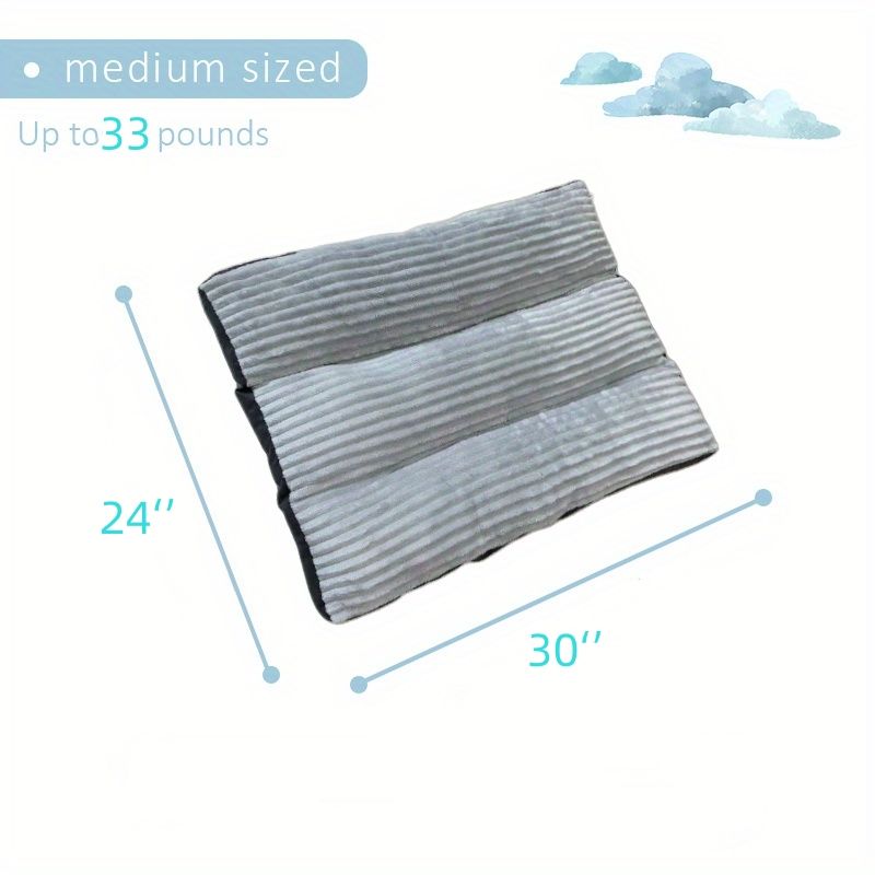 Soft and Comfortable Dog Mat - Washable, Removable Cover | Large Pet Mattress for Dogs up to 100 lbs | Floor Mat, Kennel Pad, or Bed