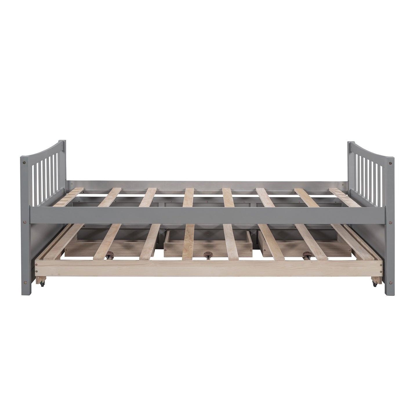 Daybed with Trundle and Drawers; Twin Size
