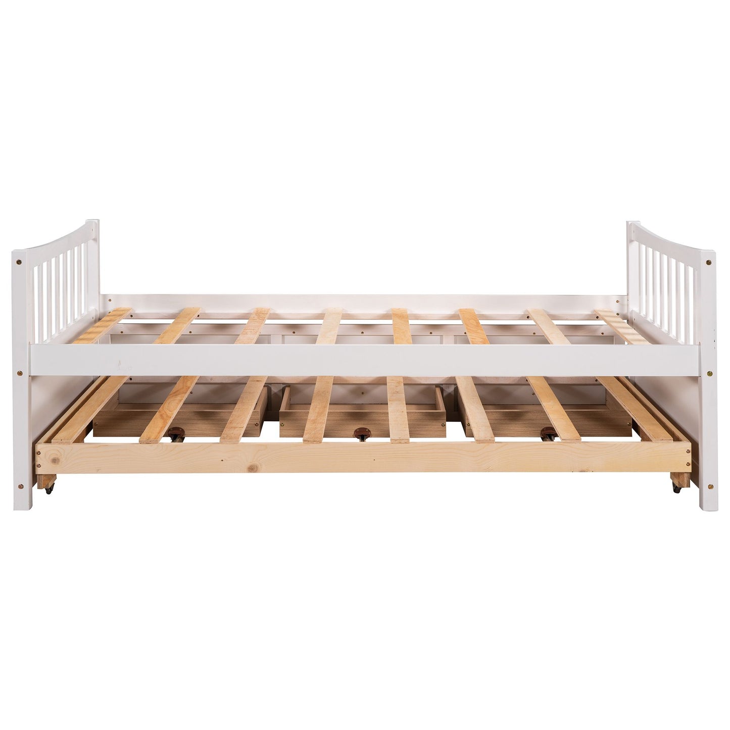 Daybed with Trundle and Drawers; Twin Size