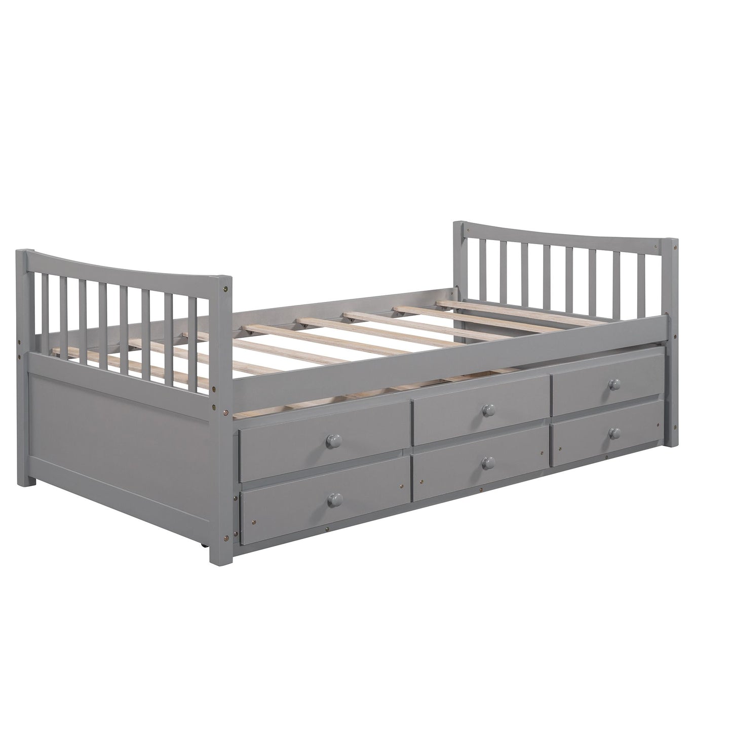 Daybed with Trundle and Drawers; Twin Size