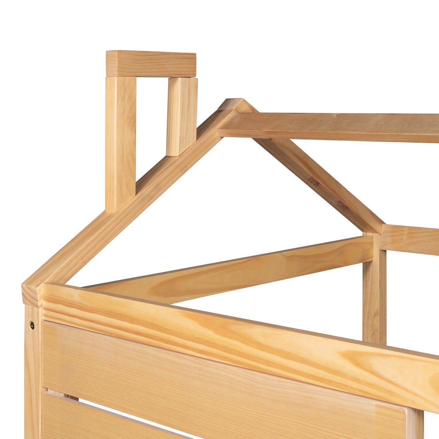 Twin Size House Bed Wood Bed with Twin Size Trundle