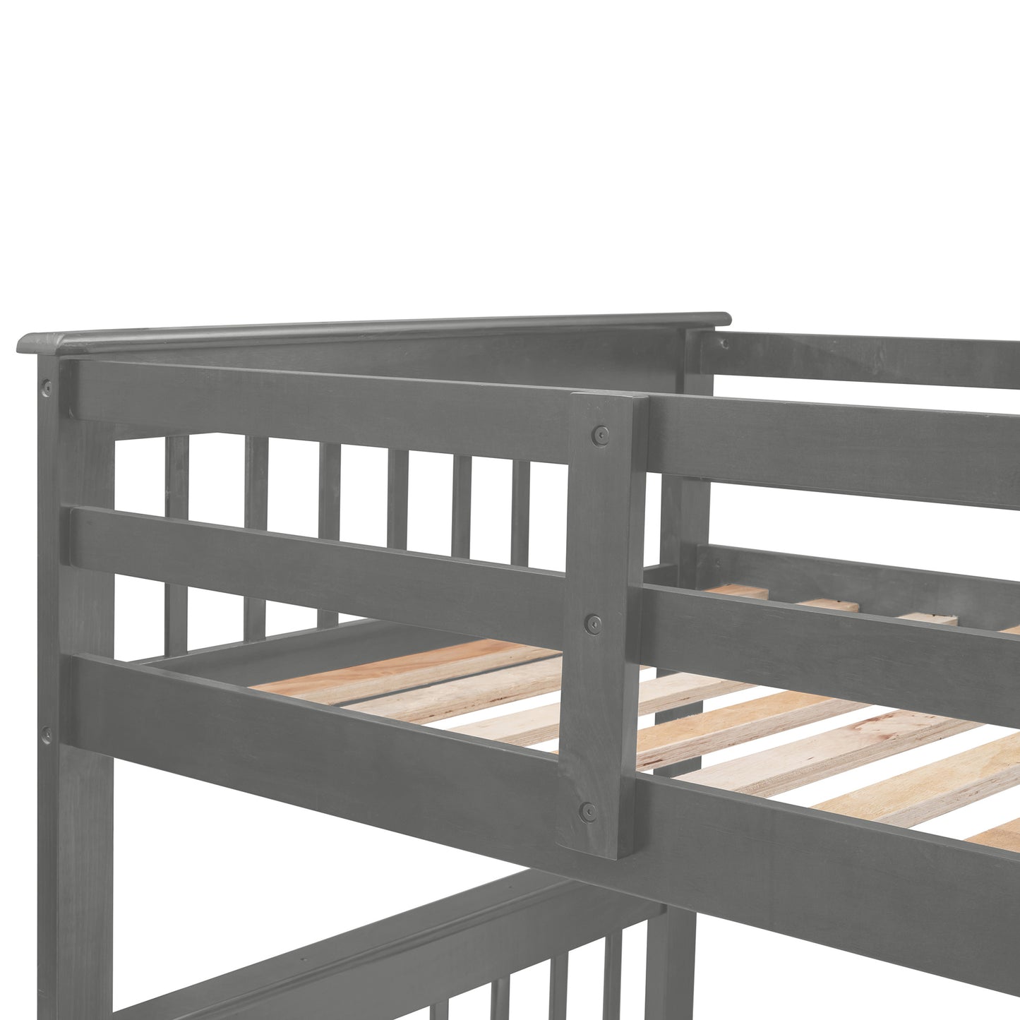 Stairway Twin-Over-Full Bunk Bed with Drawer; Storage and Guard Rail for Bedroom; Dorm; for Adults
