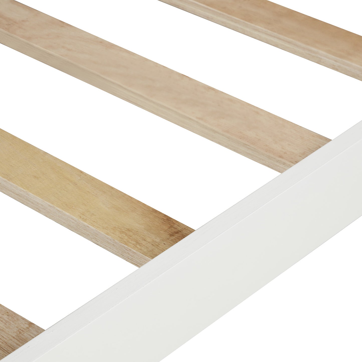 Twin Size Wood Platform Bed with Headboard,Footboard and Wood Slat Support