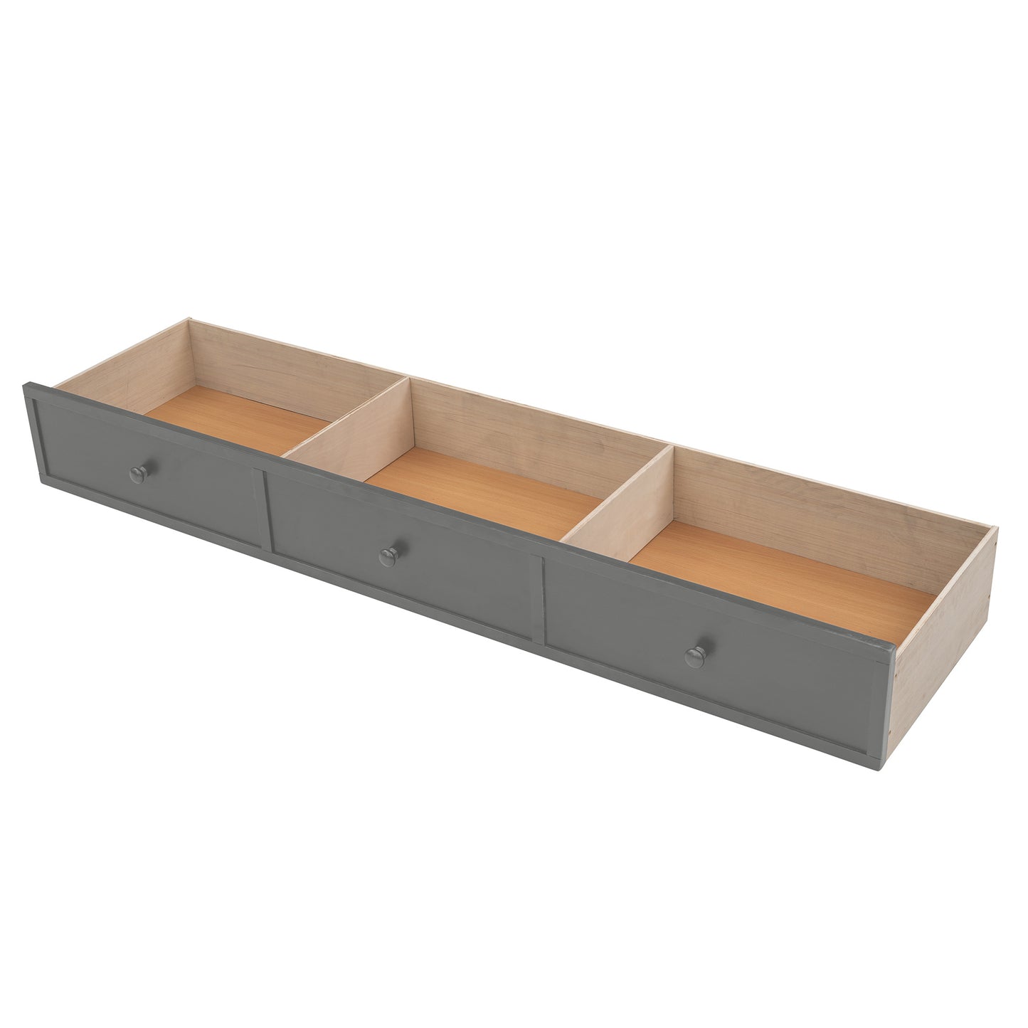 Stairway Twin-Over-Full Bunk Bed with Drawer; Storage and Guard Rail for Bedroom; Dorm; for Adults