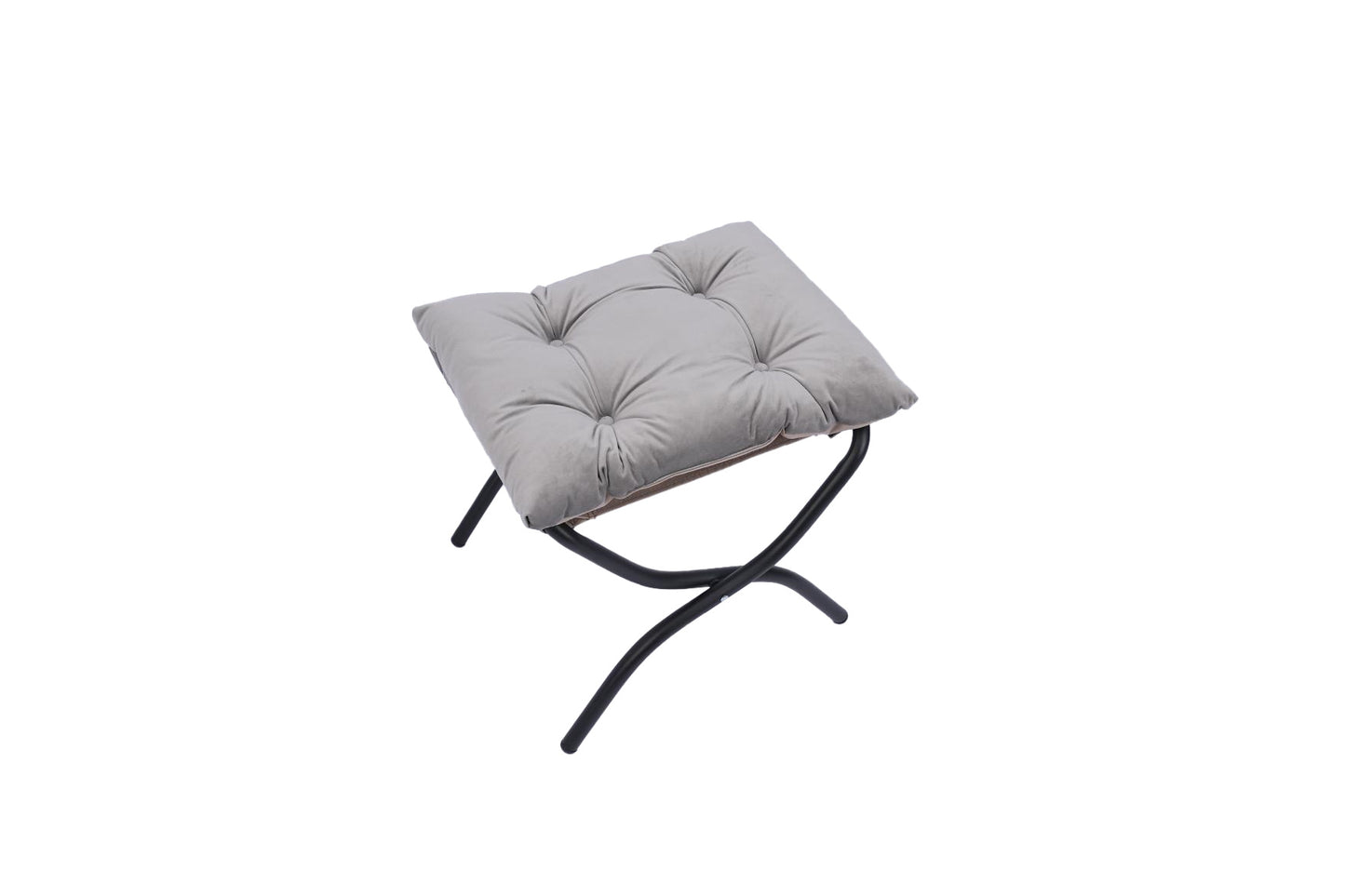 Living Room Chairs Modern Cotton Fabric Lazy Chair, Accent Contemporary Lounge Chair, Single Steel Frame Leisure Sofa Chair with Armrests and A Side Pocket (Light Gray)