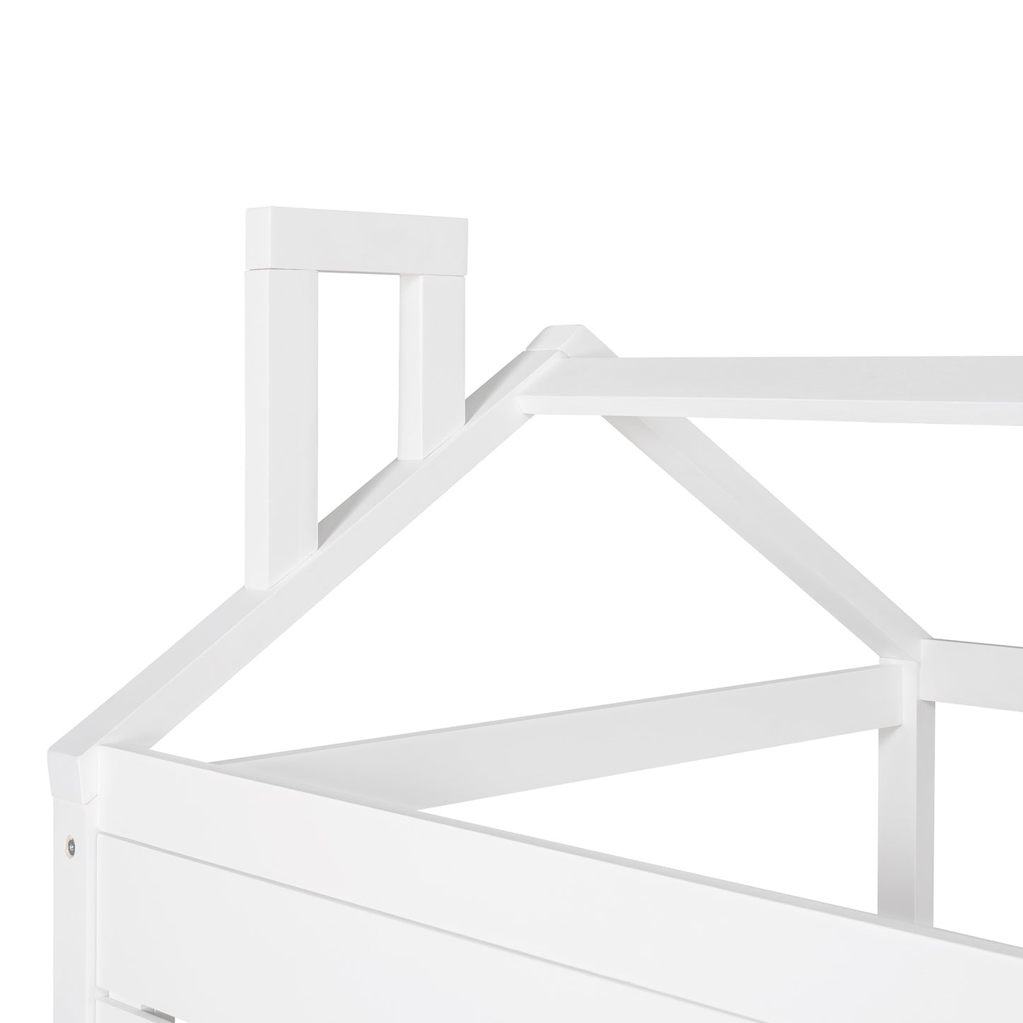 Twin Size House Bed Wood Bed with Twin Size Trundle