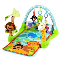 Unleash Your Baby's Potential with our 4-in-1 Play Gym Mat and Educational Toy Set
