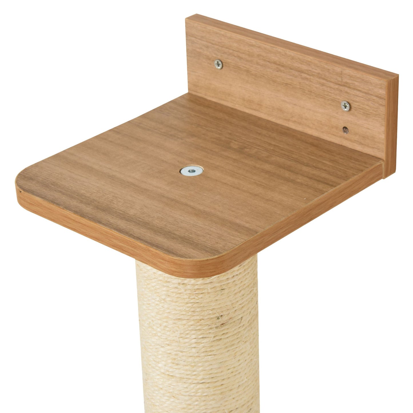PawHut Wall-Mounted Cat Tree - Multi-Level Activity Tower with Sisal Scratching Posts & Cozy Interior Condo for Cats