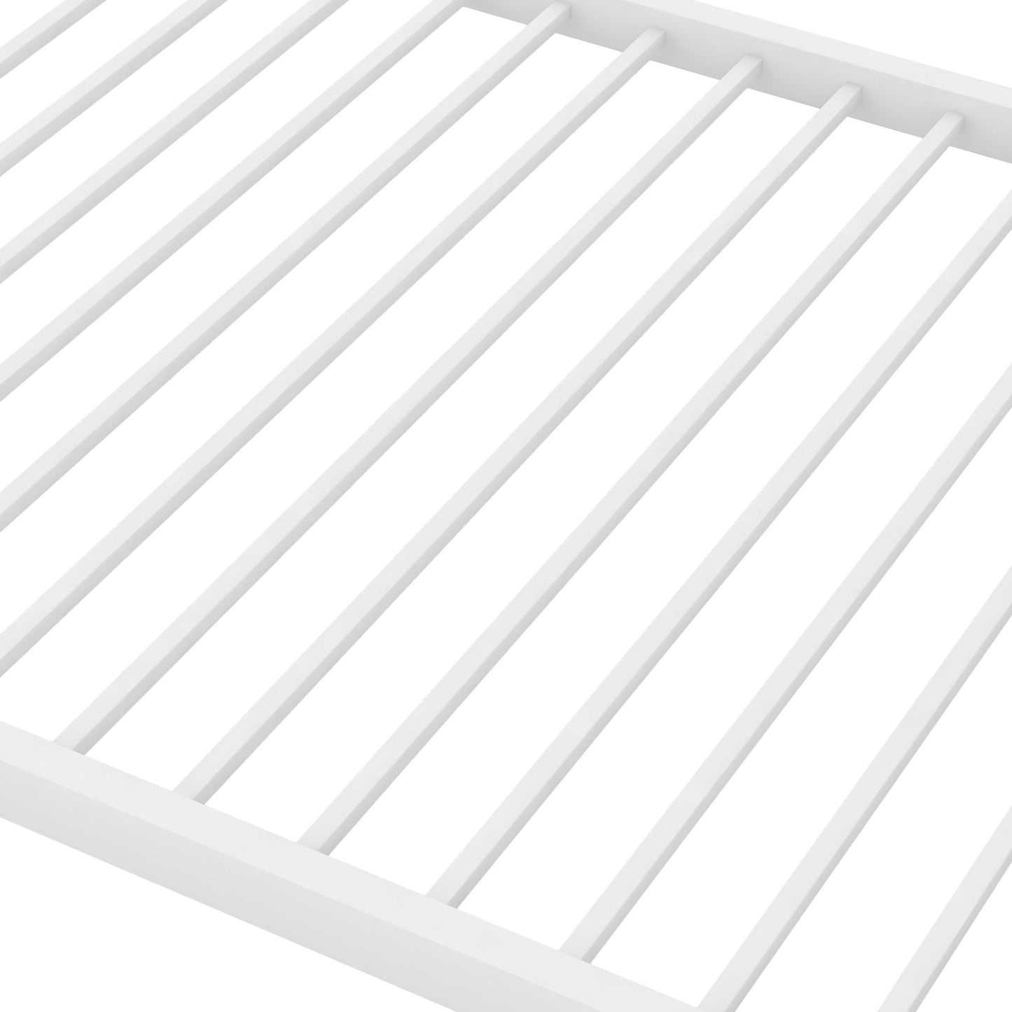 Twin over Twin Metal Bunk Bed;  Low Bunk Bed with Ladder