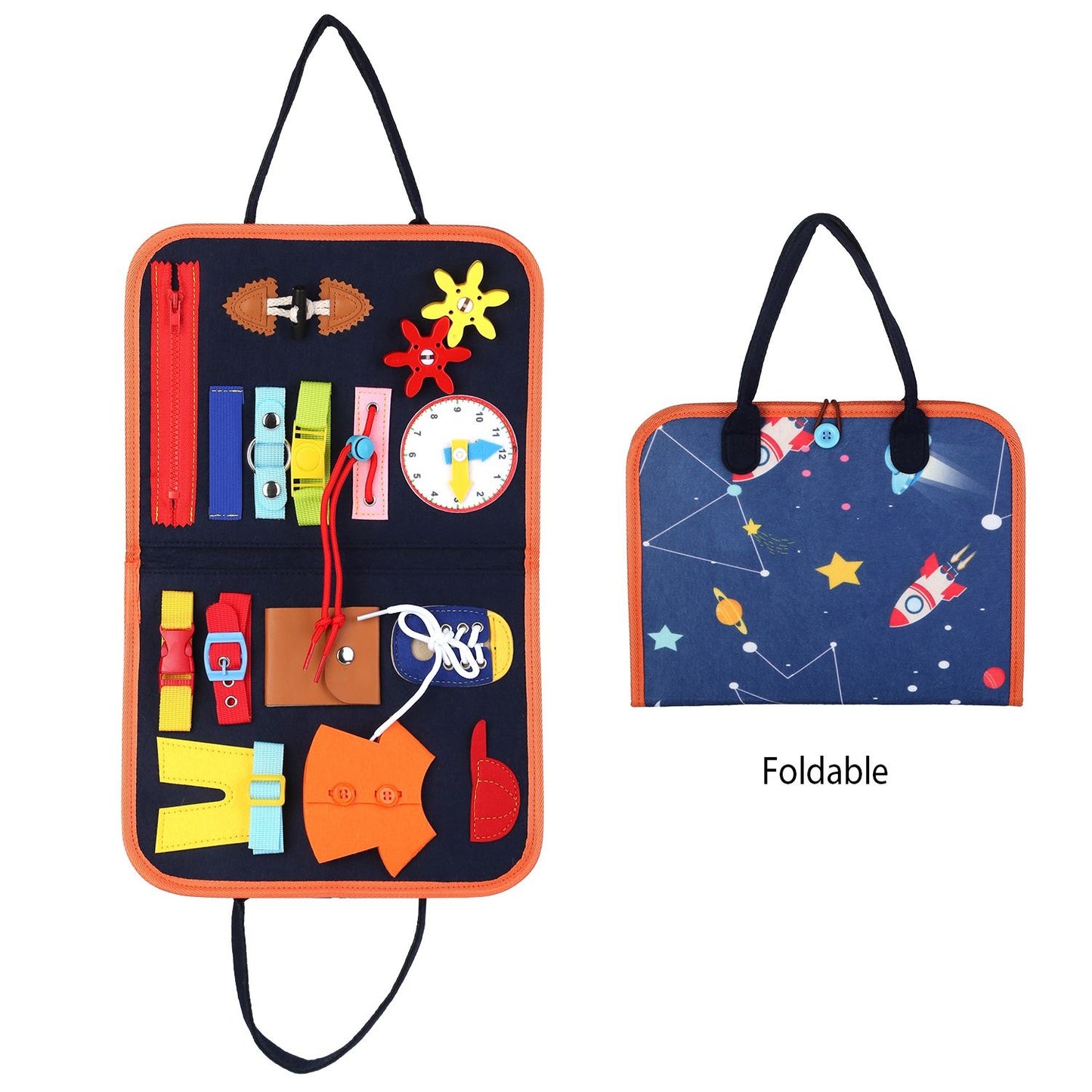 Kids Busy Board Sensory Activity Board Preschool Learning Toys Montessori Educational Gift for 1-6 Years Old Baby Toddler Girls Boys