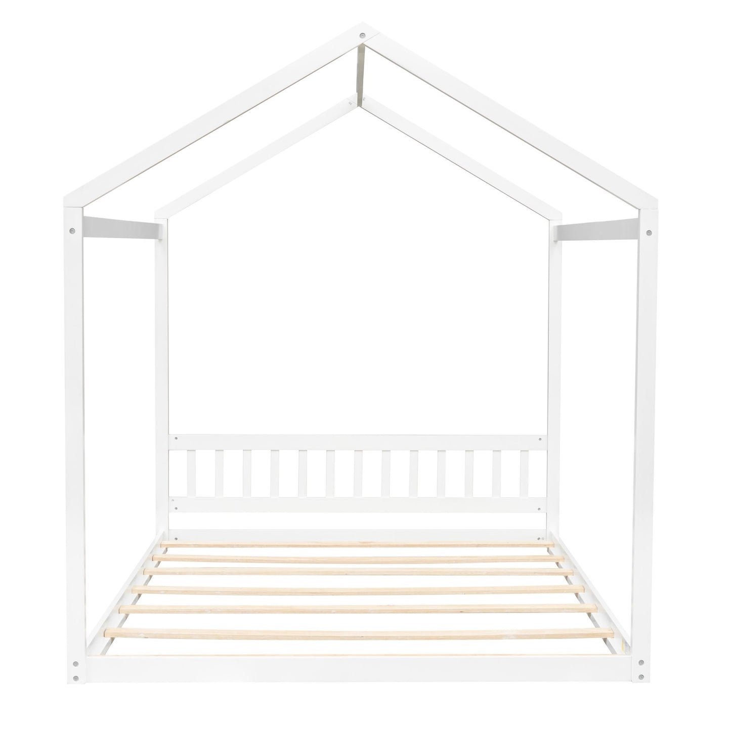 Queen Size Wooden House Bed with Headboard