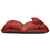 Oris Fur. Sofa Bed Adjustable Folding Futon Sofa Leisure Sofa Bed with Two Pillows RT