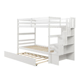 Bunk Beds Twin over Twin Stairway Storage Function