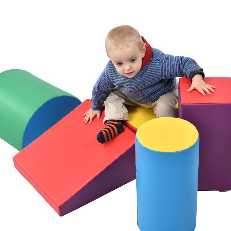 Soft Climb and Crawl Foam Playset, Safe Soft Foam Nugget Shapes Block for Infants, Preschools, Toddlers, Kids Crawling and Climbing Indoor Active Stacking Play Structuretx