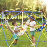 Kids Climbing Dome Jungle Gym - 10 ft Geometric Playground Dome Climber Play Center with Rust & UV Resistant Steel, Supporting 1000 LBS