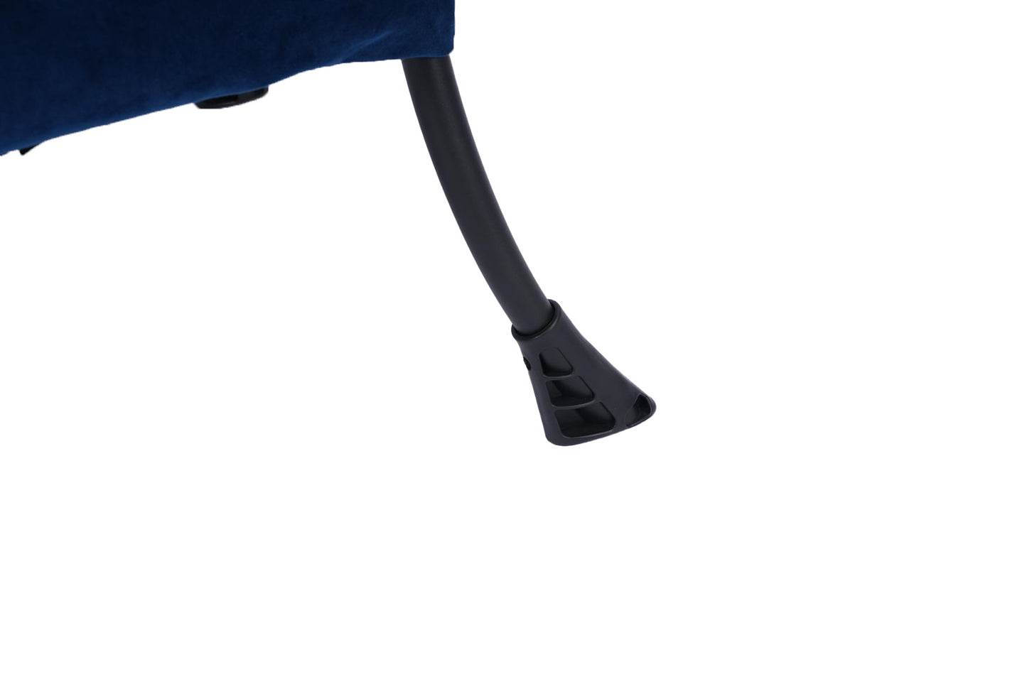 Living Room Chairs Modern Cotton Fabric Lazy Chair, Accent Contemporary Lounge Chair, Single Steel Frame Leisure Sofa Chair with Armrests and A Side Pocket (Blue)