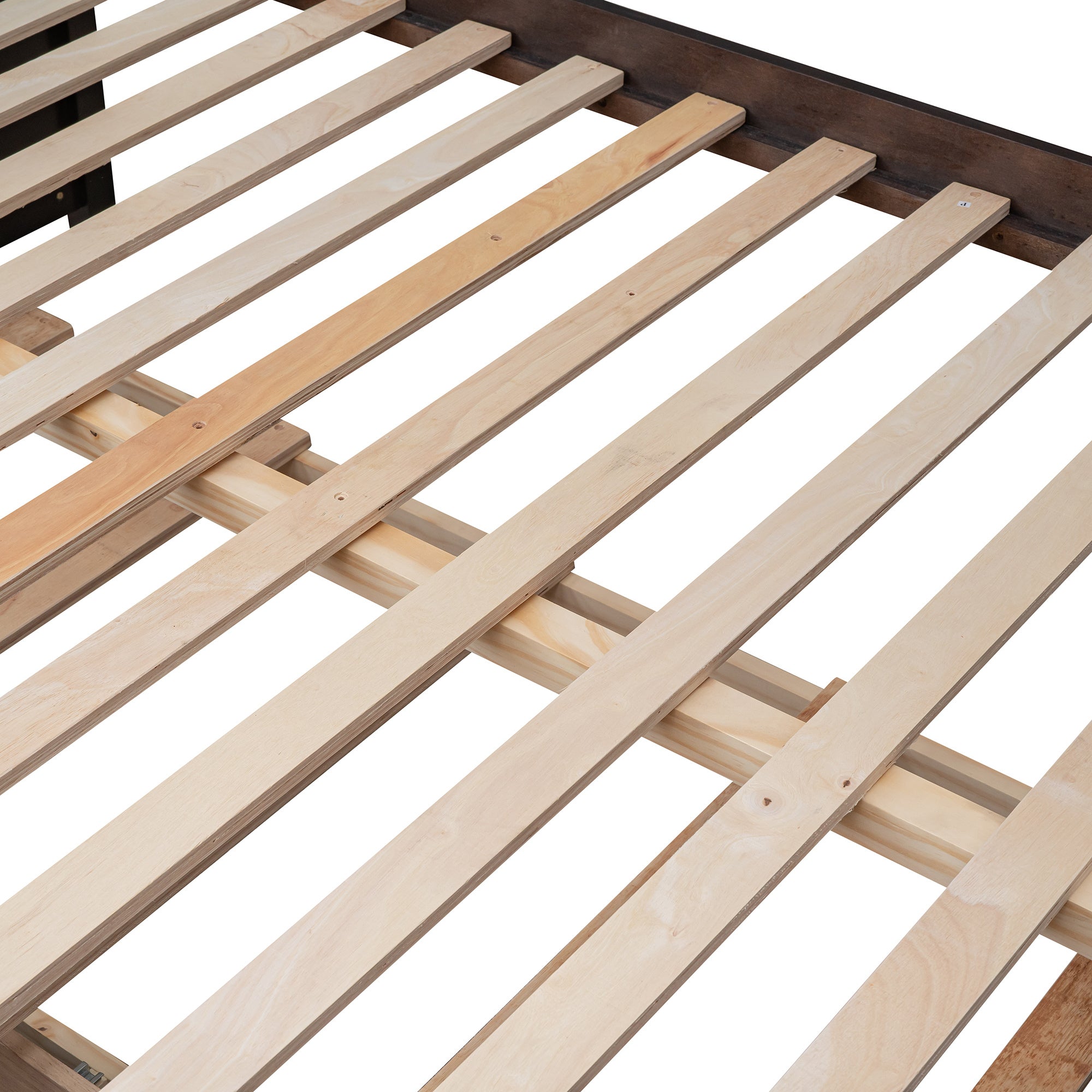 Twin-Over-Full Bunk Bed with Twin size Trundle ;  Separable Bunk Bed with Drawers for Bedroom