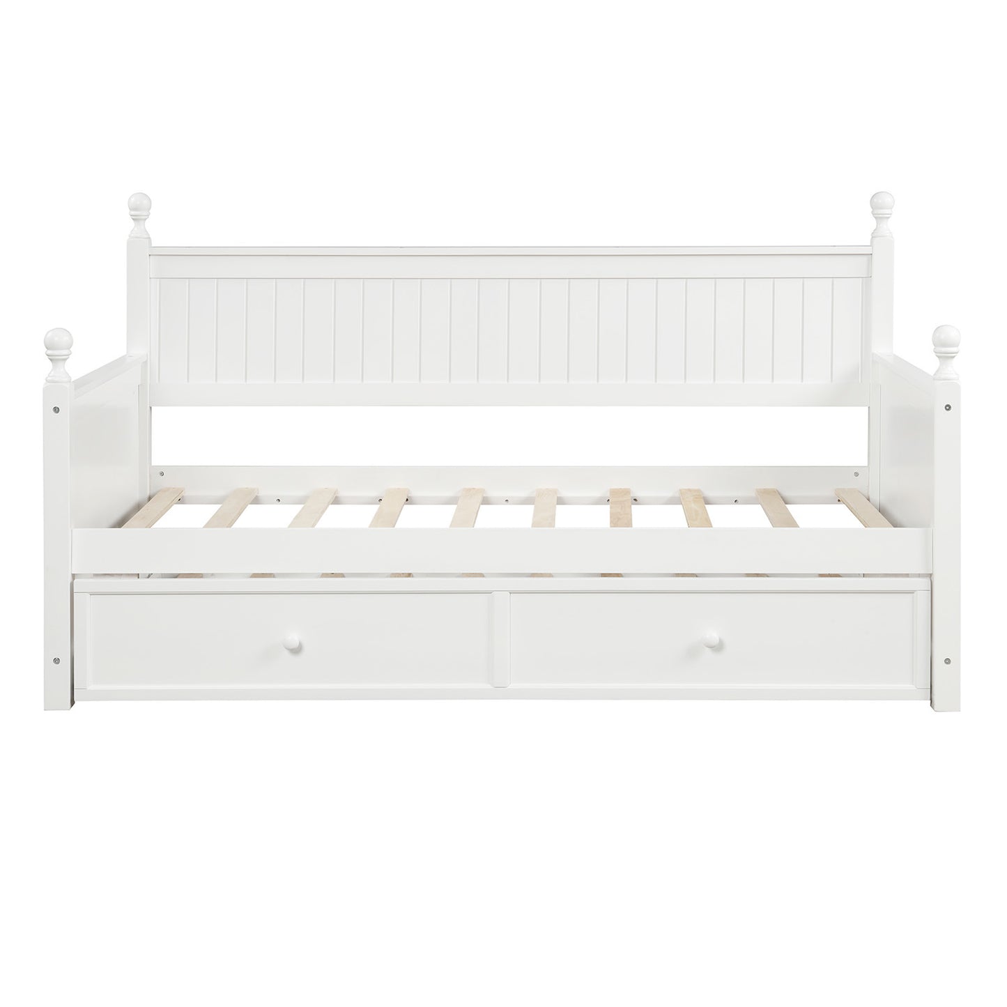 Twin Size Wood Daybed with Twin Size Trundle