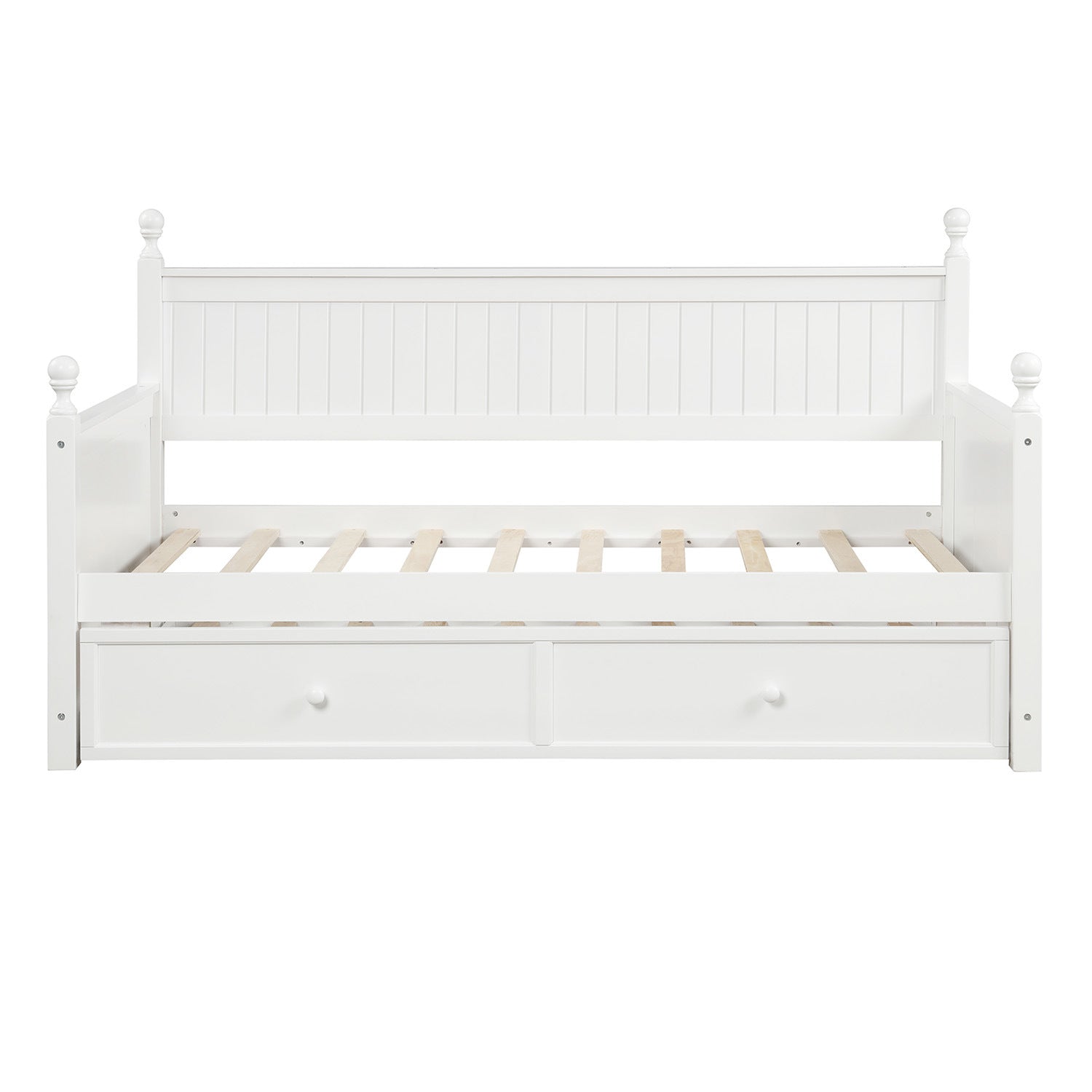Twin Size Wood Daybed with Twin Size Trundle