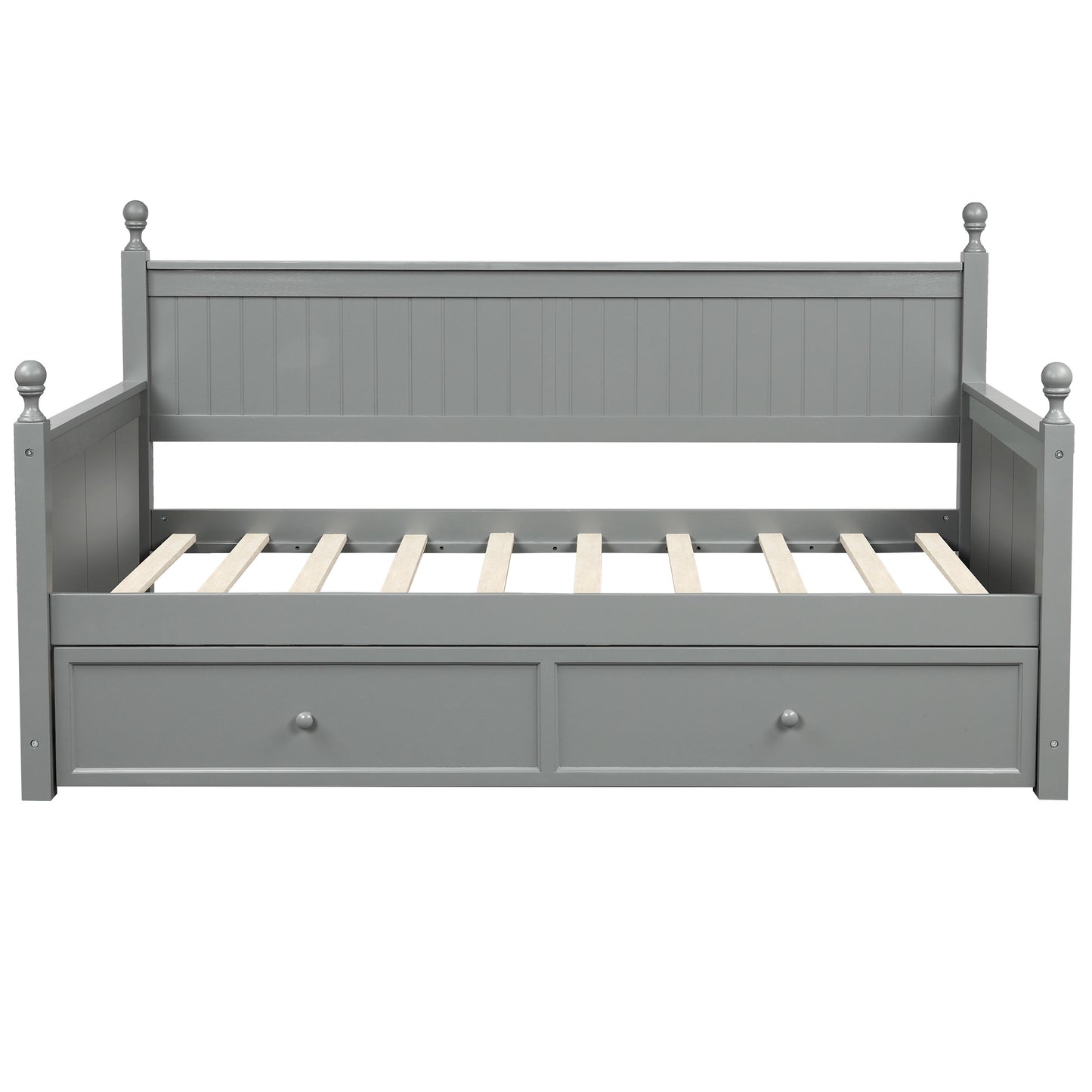 Twin Size Wood Daybed with Twin Size Trundle