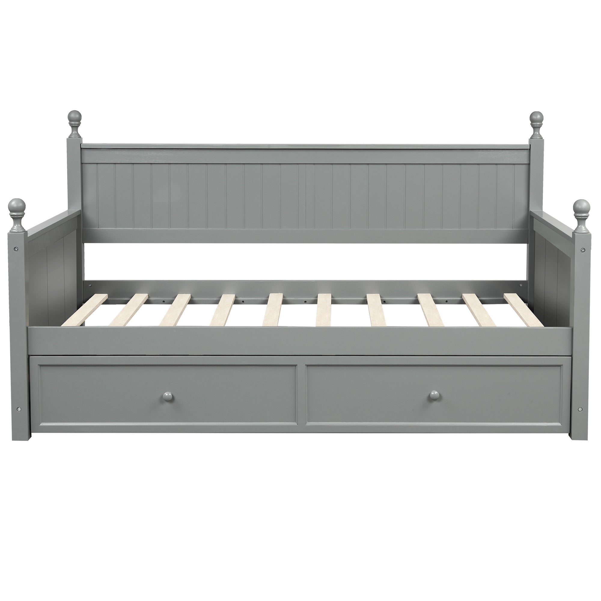 Twin Size Wood Daybed with Twin Size Trundle