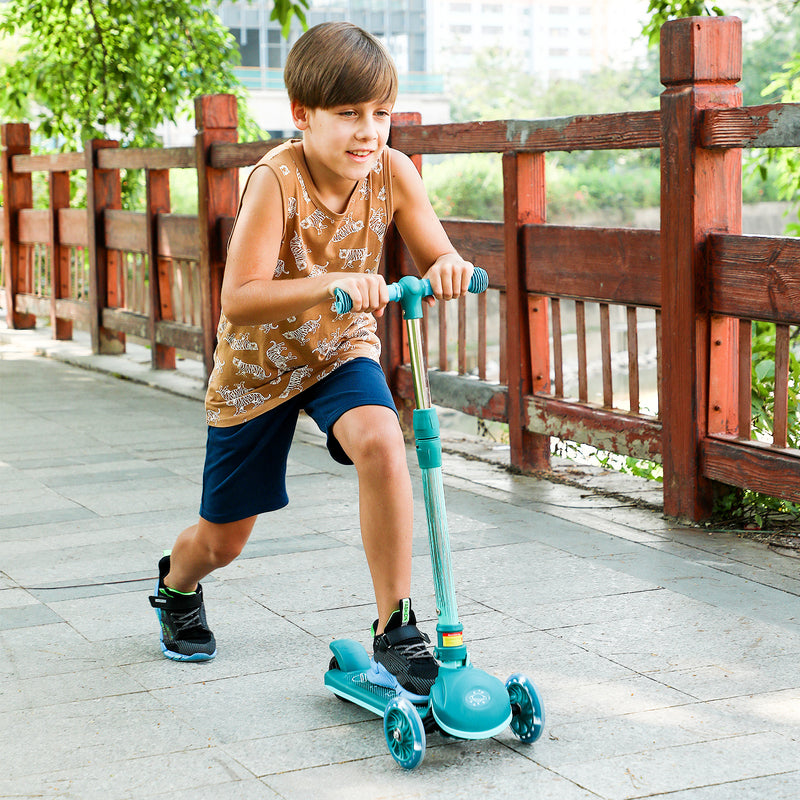 Kick Scooter for Kids, Wheel with Brake, Adjustable Height Handlebar, Lightweight, Aged 3-10, Wide Standing Board
