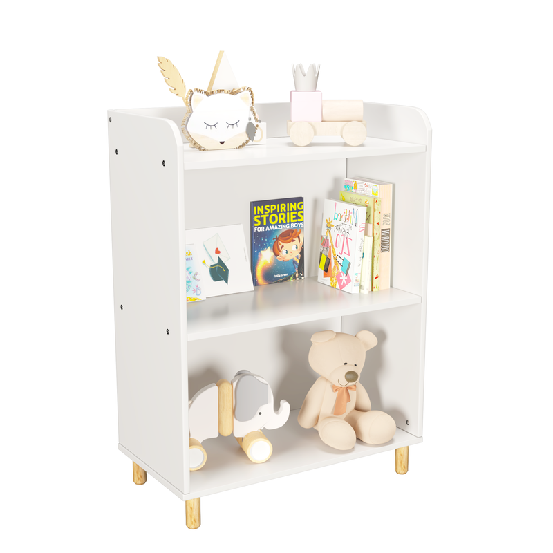 Kids 3-Tier Bookcase, Children's Book Display, Bookshelf Toy Storage Cabinet Organizer for Children's Room, Playroom, Nursery
