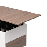 Modern Multi-functional Coffee Table Extendable with Storage & Lift Top in Walnut